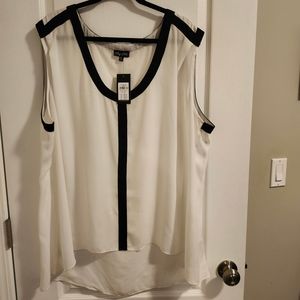 City Chic 2X Dressy White Top NWT